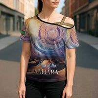 Mauritania Richat Structure Cross Shoulder Shirt Eyes of the Sahara - Wonder Print Shop