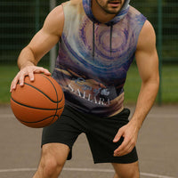 Mauritania Richat Structure Sleeveless Hoodie Eyes of the Sahara - Wonder Print Shop