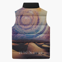 Mauritania Richat Structure Sleeveless Puffer Jacket Eyes of the Sahara - Wonder Print Shop