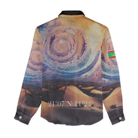 Mauritania Richat Structure Women Casual Shirt Eyes of the Sahara - Wonder Print Shop