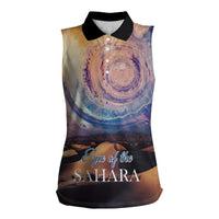 Mauritania Richat Structure Women Sleeveless Polo Shirt Eyes of the Sahara - Wonder Print Shop