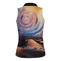 Mauritania Richat Structure Women Sleeveless Polo Shirt Eyes of the Sahara - Wonder Print Shop
