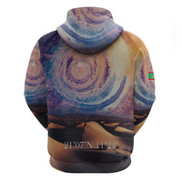 Mauritania Richat Structure Zip Hoodie Eyes of the Sahara - Wonder Print Shop