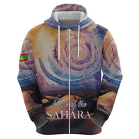 Mauritania Richat Structure Zip Hoodie Eyes of the Sahara - Wonder Print Shop