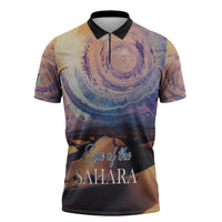 Mauritania Richat Structure Zipper Polo Shirt Eyes of the Sahara - Wonder Print Shop