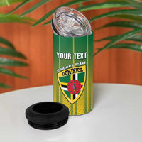 Custom Dominica Cricket 4 in 1 Can Cooler Tumbler Sporty Style - Wonder Print Shop