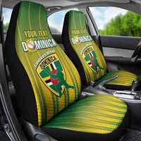 Custom Dominica Cricket Car Seat Cover Sporty Style - Wonder Print Shop