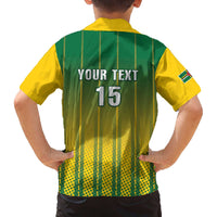 Custom Dominica Cricket Family Matching Off The Shoulder Long Sleeve Dress and Hawaiian Shirt Sporty Style - Wonder Print Shop