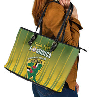 Custom Dominica Cricket Leather Tote Bag Sporty Style - Wonder Print Shop