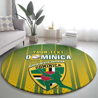 Custom Dominica Cricket Round Carpet Sporty Style