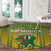 Custom Dominica Cricket Round Carpet Sporty Style