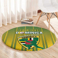 Custom Dominica Cricket Round Carpet Sporty Style