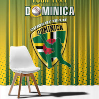 Custom Dominica Cricket Window Curtain Sporty Style - Wonder Print Shop