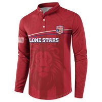 Custom Liberia Football Button Sweatshirt Lion Mascot - Red - Wonder Print Shop