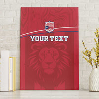 Custom Liberia Football Canvas Wall Art Lion Mascot - Red - Wonder Print Shop