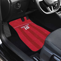 Custom Liberia Football Car Mats Lion Mascot - Red - Wonder Print Shop