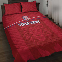 Custom Liberia Football Quilt Bed Set Lion Mascot - Red - Wonder Print Shop