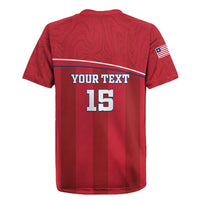 Custom Liberia Football Rugby Jersey Lion Mascot - Red - Wonder Print Shop
