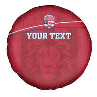 Custom Liberia Football Spare Tire Cover Lion Mascot - Red - Wonder Print Shop