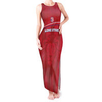 Custom Liberia Football Tank Maxi Dress Lion Mascot - Red - Wonder Print Shop