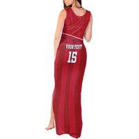 Custom Liberia Football Tank Maxi Dress Lion Mascot - Red - Wonder Print Shop