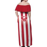 Custom Liberia Football Family Matching Off Shoulder Maxi Dress and Hawaiian Shirt Sporty Style - Wonder Print Shop