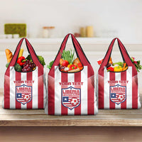 Custom Liberia Football Grocery Bag Sporty Style
