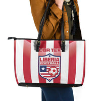 Custom Liberia Football Leather Tote Bag Sporty Style - Wonder Print Shop