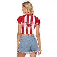 Custom Liberia Football Raglan Cropped T Shirt Sporty Style - Wonder Print Shop