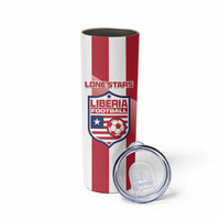 Custom Liberia Football Skinny Tumbler Sporty Style - Wonder Print Shop