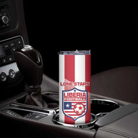 Custom Liberia Football Skinny Tumbler Sporty Style - Wonder Print Shop