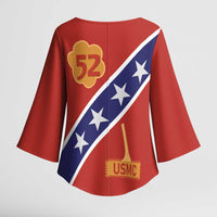 Montford Point Marines Kimono Sleeve Blouse 52 USMC Tribute - Wonder Print Shop