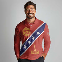 Montford Point Marines Long Sleeve Polo Shirt 52 USMC Tribute - Wonder Print Shop