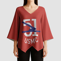 Montford Point Marines Kimono Sleeve Blouse 51 USMC Tribute - Wonder Print Shop