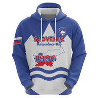 Personalised Slovenia Independence Day Hoodie Flag Map With Coat Of Arms - Wonder Print Shop