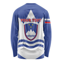 Personalised Slovenia Independence Day Long Sleeve Shirt Flag Map With Coat Of Arms - Wonder Print Shop