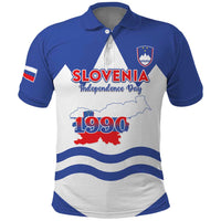 Personalised Slovenia Independence Day Polo Shirt Flag Map With Coat Of Arms - Wonder Print Shop