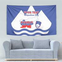 Personalised Slovenia Independence Day Tapestry Flag Map With Coat Of Arms - Wonder Print Shop