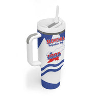 Personalised Slovenia Independence Day Tumbler With Handle Flag Map With Coat Of Arms - Wonder Print Shop
