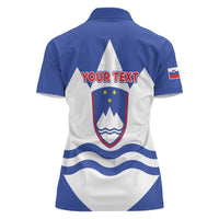 Personalised Slovenia Independence Day Women Polo Shirt Flag Map With Coat Of Arms - Wonder Print Shop