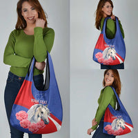 Personalised Balkan Lipizzaner Horse Slovenia Grocery Bag Carnation Sporty Style