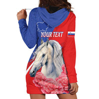 Personalised Balkan Lipizzaner Horse Slovenia Hoodie Dress Carnation Sporty Style - Wonder Print Shop