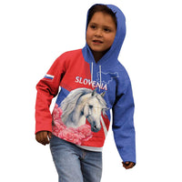 Personalised Balkan Lipizzaner Horse Slovenia Kid Hoodie Carnation Sporty Style - Wonder Print Shop