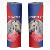 Personalised Balkan Lipizzaner Horse Slovenia Skinny Tumbler Carnation Sporty Style - Wonder Print Shop