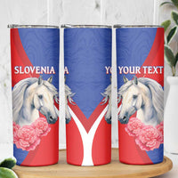 Personalised Balkan Lipizzaner Horse Slovenia Skinny Tumbler Carnation Sporty Style - Wonder Print Shop