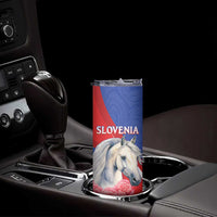 Personalised Balkan Lipizzaner Horse Slovenia Skinny Tumbler Carnation Sporty Style - Wonder Print Shop