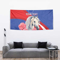Personalised Balkan Lipizzaner Horse Slovenia Tapestry Carnation Sporty Style - Wonder Print Shop