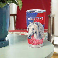 Personalised Balkan Lipizzaner Horse Slovenia Tumbler Cup Carnation Sporty Style - Wonder Print Shop