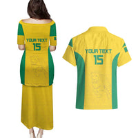 Custom Benin Football Couples Matching Puletasi and Hawaiian Shirt Go Champions Les Guepards - Wonder Print Shop