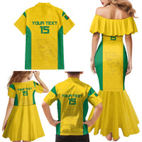 Custom Benin Football Family Matching Mermaid Dress and Hawaiian Shirt Go Champions Les Guepards - Wonder Print Shop